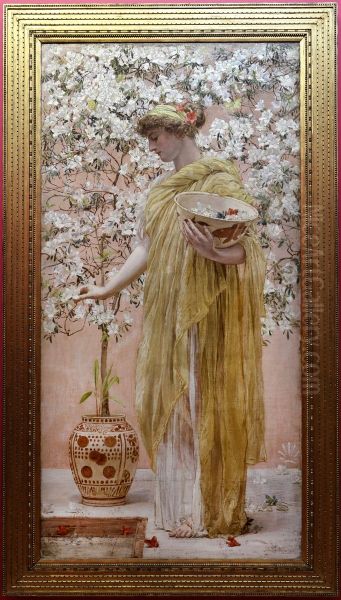 Azalee Oil Painting by Albert Joseph Moore