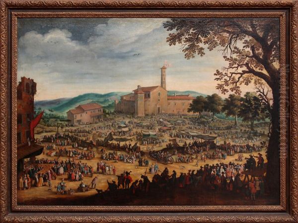 La foire d'Impruneta Oil Painting by Jacques Callot