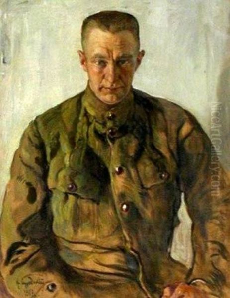 Portrait of Aleksandr Kerenski Oil Painting by Isaak Brodsky