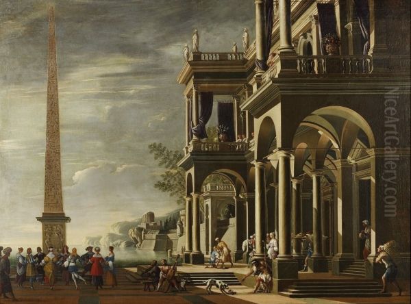 Capriccio Oil Painting by Alessandro Salucci