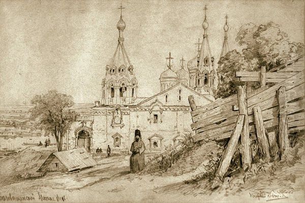 The Annunciation Monastery in Nizhny Novgorod Oil Painting by Alexey Bogolyubov