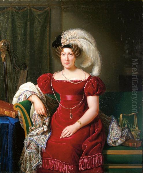 Portrait of Lucretia Johanna van Winter Oil Painting by Alexandre-Jean Dubois-Drahonet