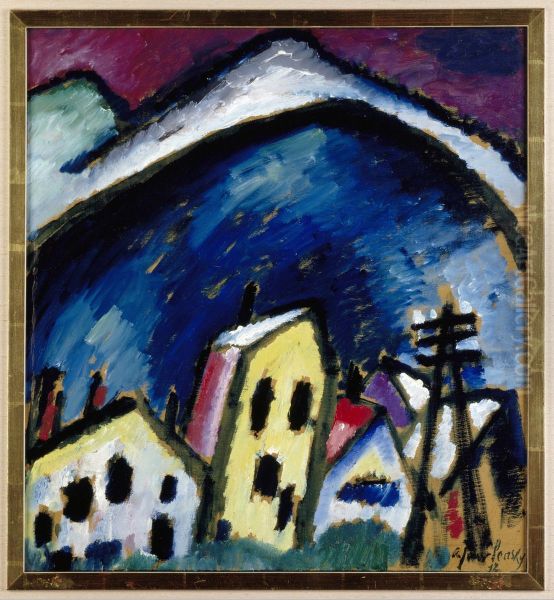 Oberstdorf Oil Painting by Alexej von Jawlensky