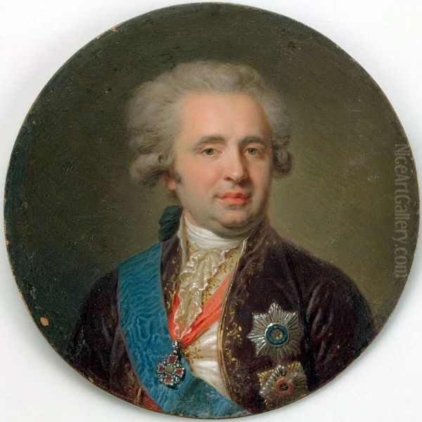 Portrait ofAlexander Bezborodko(1747-1799) Oil Painting by Johann Baptist von Lampi the Elder