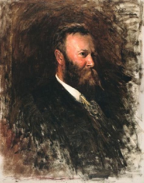 Portrait ofAlexander William Bickerton(1842-1929) Oil Painting by Petrus van der Velden