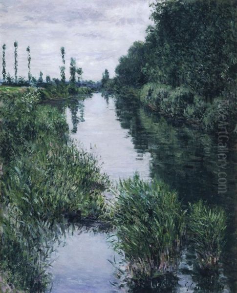 Le petit bras de la Seine a Argenteuil Oil Painting by Gustave Caillebotte