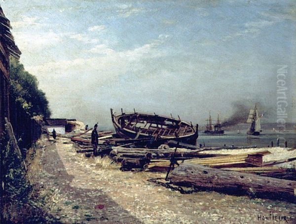 Honfleur Oil Painting by Alexey Bogolyubov