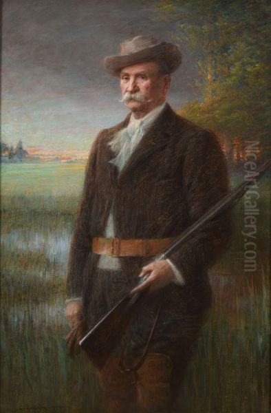 Henry Vasnier en tenue de chasse Oil Painting by Charles Lucien Leandre