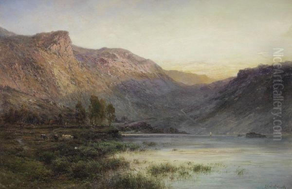 The Eagle Rock (Loch Lomond) Oil Painting by Alfred de Breanski