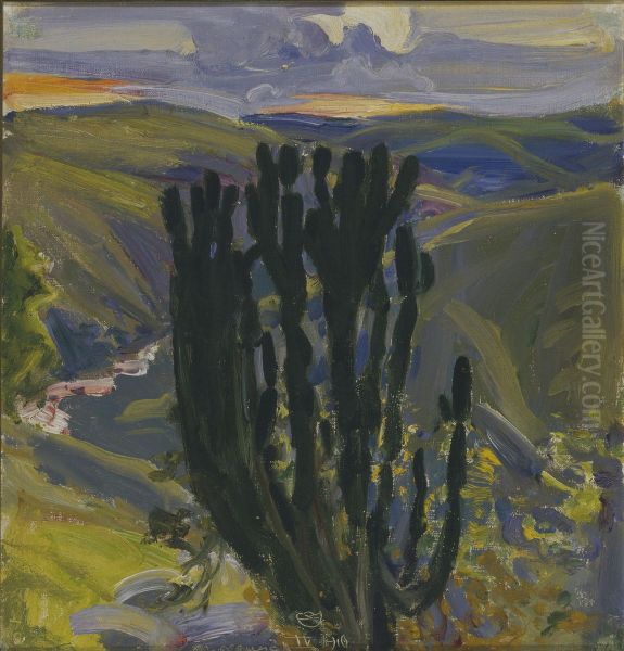 Euforbia-tree Oil Painting by Akseli Gallen-Kallela