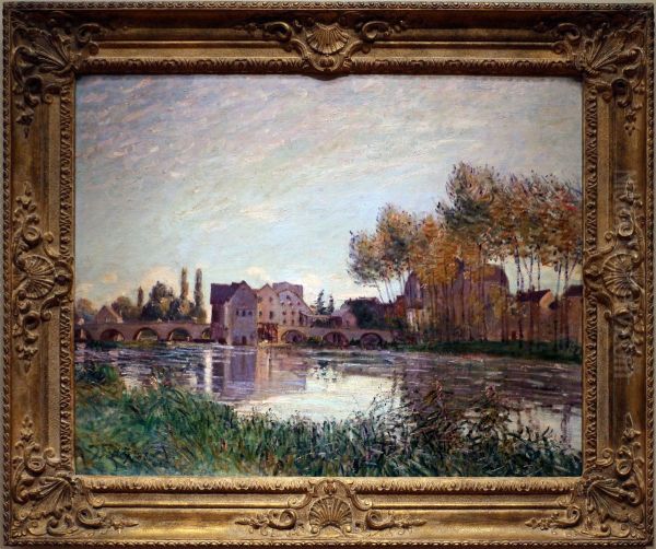 moret al tramonto Oil Painting by Alfred Sisley