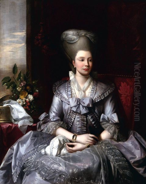 Portrait of Queen Charlotte Oil Painting by Benjamin West