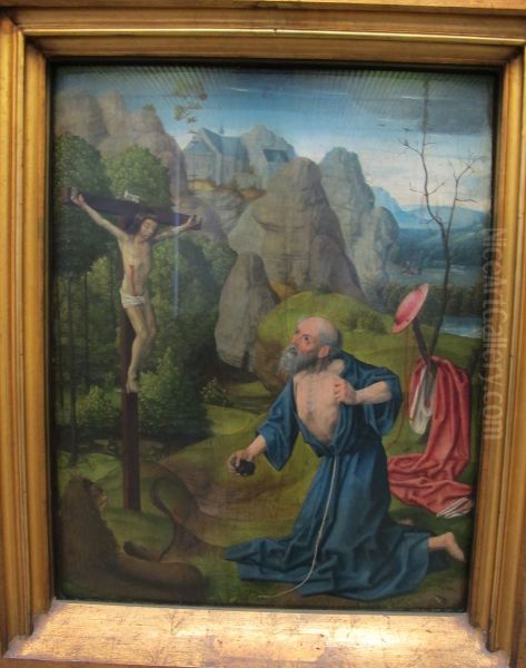 Saint Jerome in the Wilderness Oil Painting by Master of the Holy Kinship the Younger