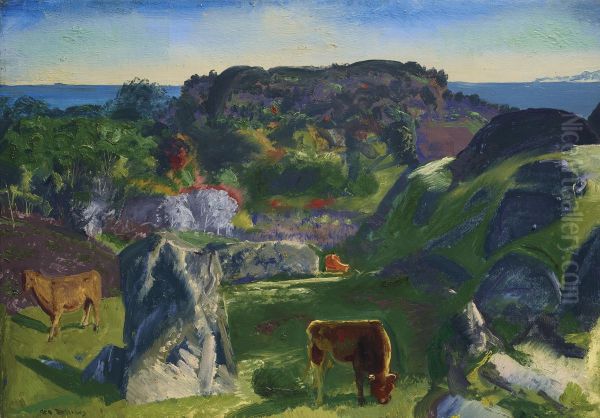 Rock Ridge Farm Oil Painting by George Bellows