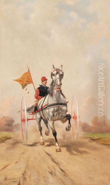 The Sulky Race Oil Painting by Alfredo Tominz