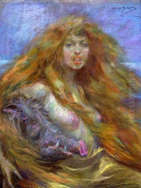 Circe Oil Painting by Alice Pike Barney