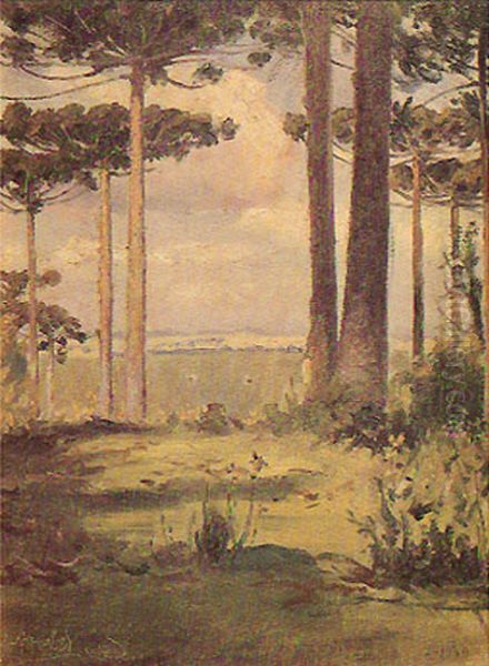 Pine trees Oil Painting by Alfredo Andersen