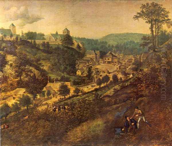 Das Burtscheider Tal bei Aachen Oil Painting by Lucas van Valckenborch