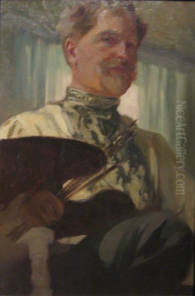 Self-portrait Oil Painting by Alphonse Mucha