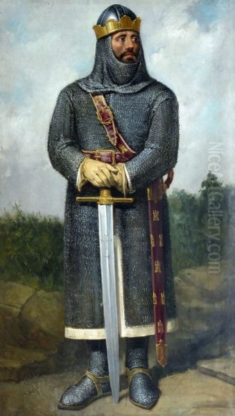 Alfonso VII de Leon Oil Painting by Jose Maria Rodriguez De Losada