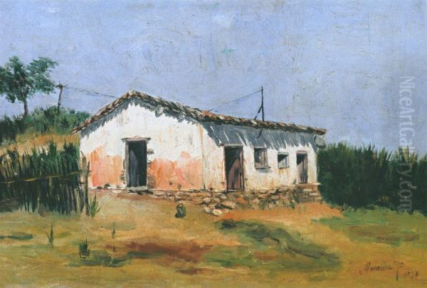 Casa rustica. Oil Painting by Jose Ferraz De Almeida Junior