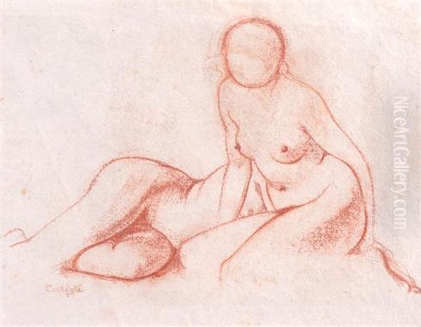 Nude Oil Painting by Charles Emile Carlegle