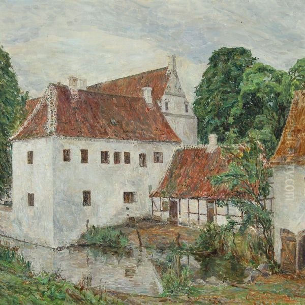 Landscape With Manor House Oil Painting by Gustaf Carleman