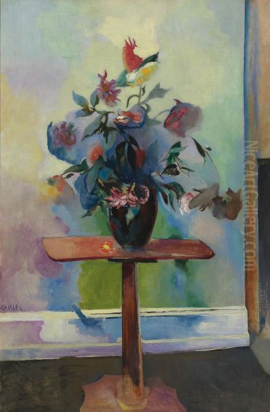 Still Life, Flowers Oil Painting by Arthur Beecher Carles