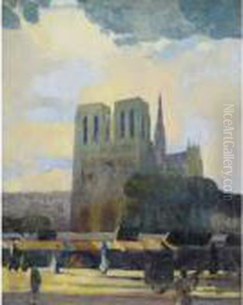 Notre Dame Oil Painting by Arthur Beecher Carles