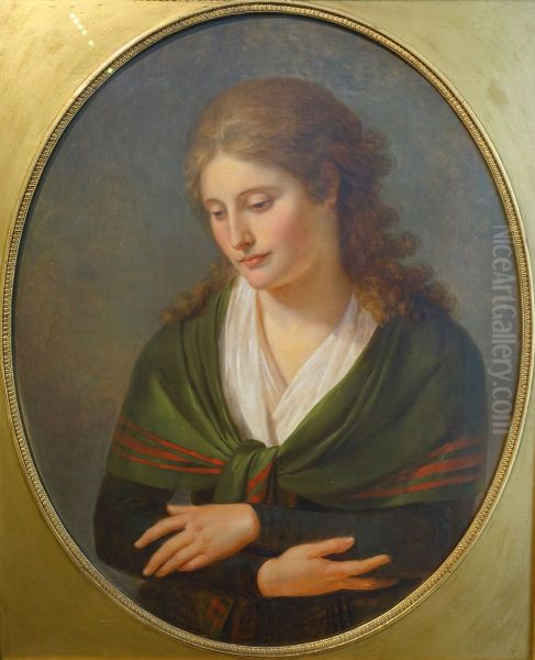 Bildnis einer jungen Frau Oil Painting by Philipp Friedrich Von Hetsch