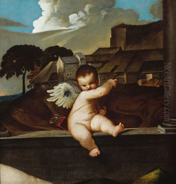 Cupid Oil Painting by Titian