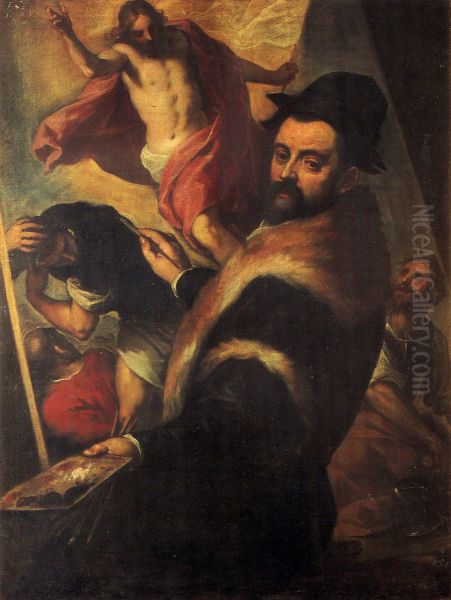 Autoritratto Oil Painting by Palma il Giovane