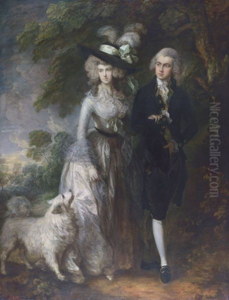 Mr and Mrs William Hallett ('The Morning Walk') Oil Painting by Thomas Gainsborough