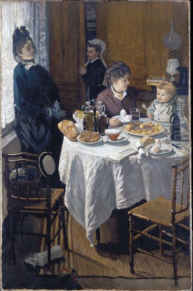 Das Mittagessen Oil Painting by Claude Monet