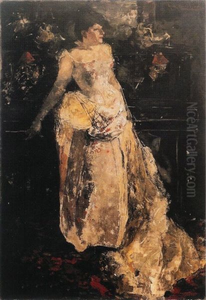 The Actress Theo Mann-Bouwmeester in 'Francillon' Oil Painting by George Hendrik Breitner