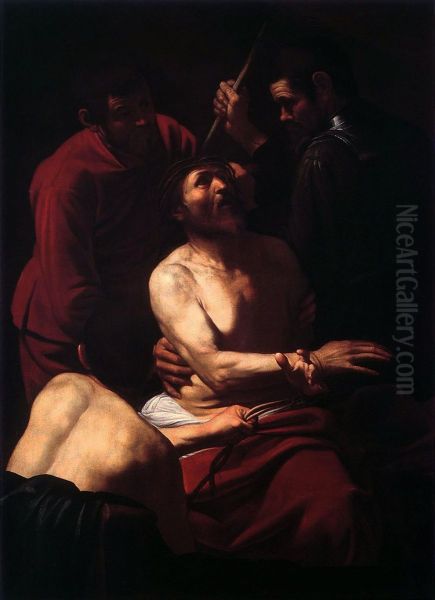 Christ Crowned with Thorns Oil Painting by Caravaggio