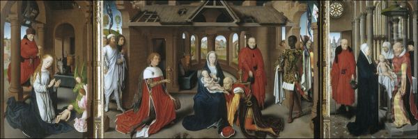 Adoration of the Magi Triptych Oil Painting by Hans Memling