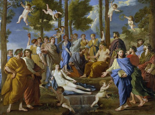 Parnassus Oil Painting by Nicolas Poussin