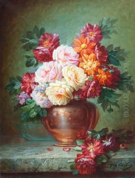 Bouquet De Fleurs Oil Painting by Max Carlier