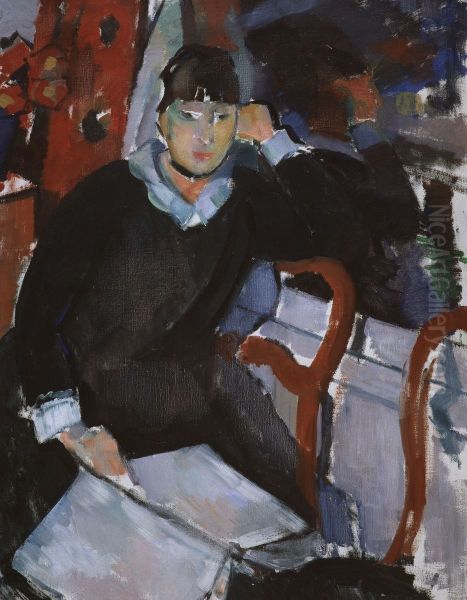 Seated Woman at the Window or Portrait of Nel Deurinckx, the Artist's Wife Oil Painting by Rik Wouters