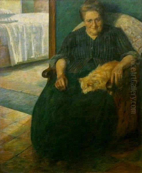 La signora Virginia Oil Painting by Umberto Boccioni