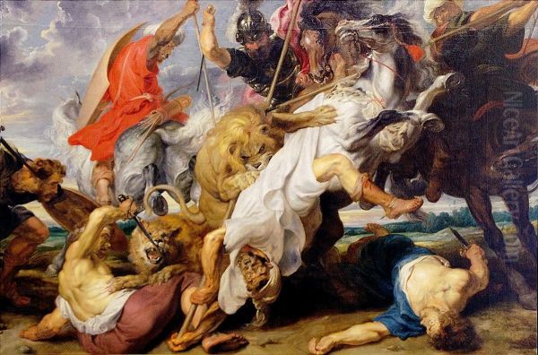 The Lion Hunt Oil Painting by Peter Paul Rubens