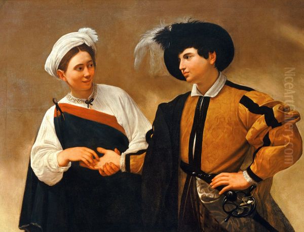 Wrozenie z reki Oil Painting by Caravaggio