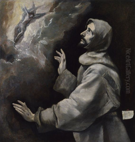 Saint Francis Receiving the Stigmata Oil Painting by El Greco