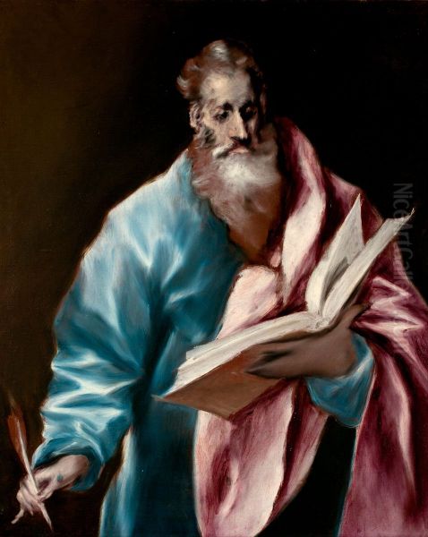 Apostle Saint Matthew Oil Painting by El Greco