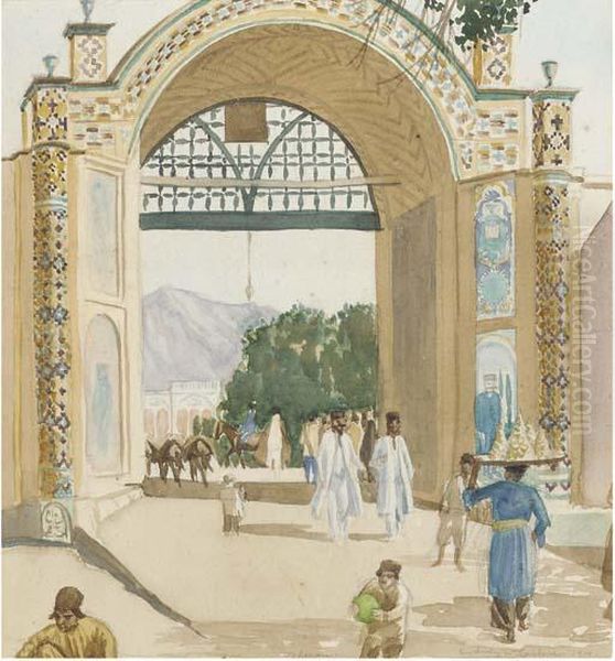 Teheran, Persia The Gateway Of The Great Square Oil Painting by Sydney William Carline