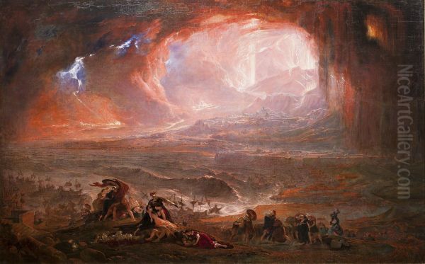 The Destruction of Pompei and Herculaneum Oil Painting by John Martin