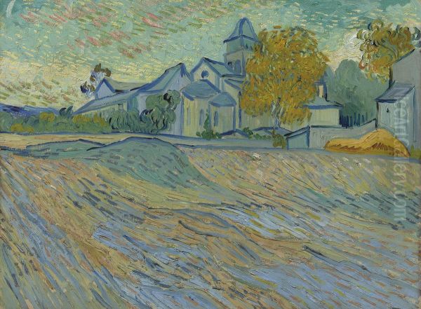 View of the Church of Saint-Paul-de-Mausole Oil Painting by Vincent Van Gogh