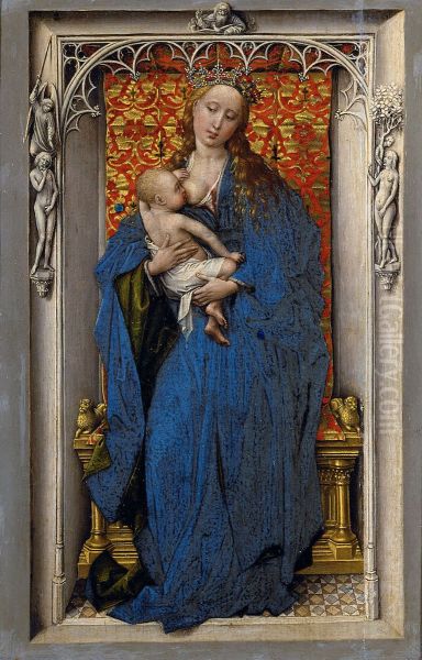 Linker Flugel eines Diptychons: Maria mit Kind Oil Painting by Rogier van der Weyden