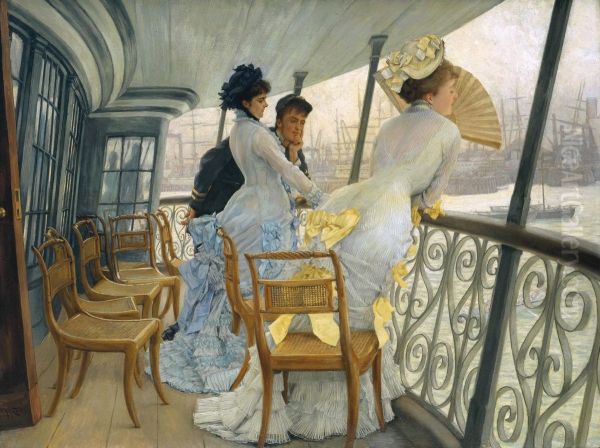 The Gallery of HMS Calcutta (Portsmouth) Oil Painting by James Tissot